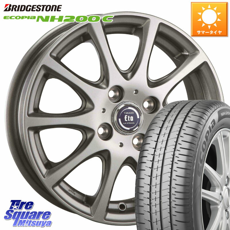 阿部商会 ティラード イータ 15 X 5.5J +43 4穴 100 ブリヂストン ECOPIA NH200C エコピア サマータイヤ 175/65R15 アクア 160系カローラフィールダー GR・GS系フィット クロスビー スイフト4穴 130系ヴィッツ スペイド
