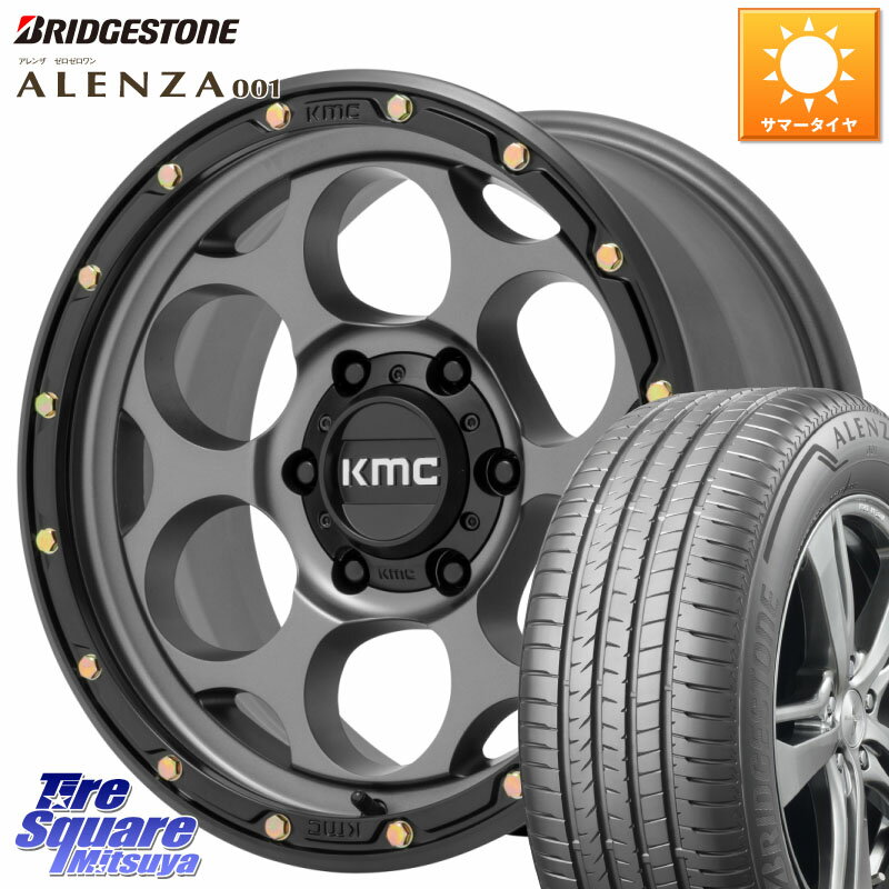 KMC KM541 Dirty Harry グレイ ホイール 18インチ 18 X 8.5J +18 6穴 139.7 ブリヂストン アレンザ 001 ALENZA 001 サマータイヤ 265/60R18 150系ランドクルーザープラド トライトンGSR