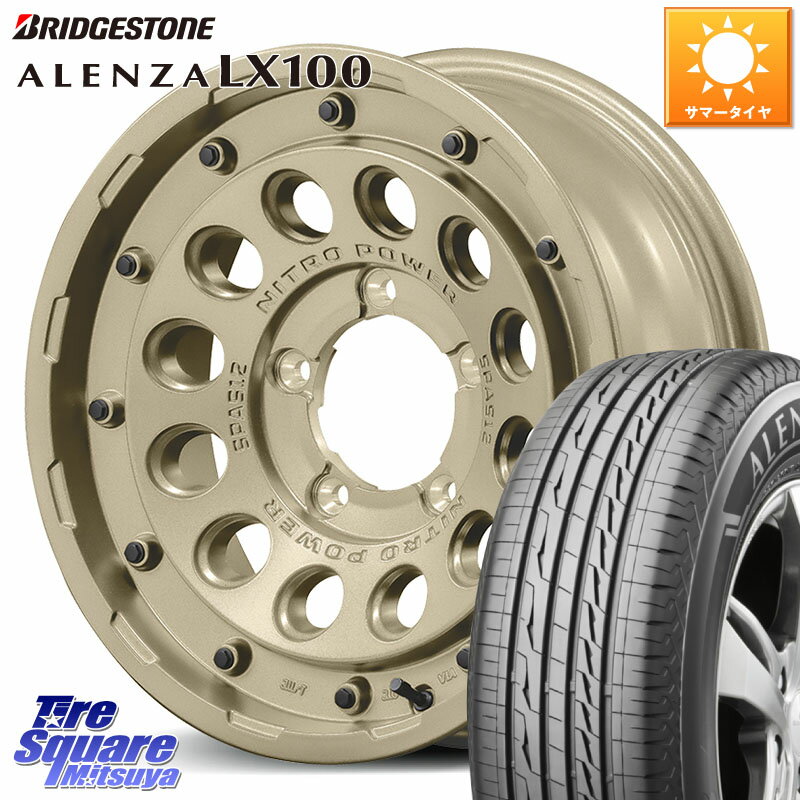 MANARAY MID ナイトロパワー H12 SHOTGUN TACTICAL EDITION ※インセット-5 ホイール 16インチ 16 X 6.0J(JB74) +0 5穴 139.7 ブリヂストン ALENZA アレンザ LX100 サマータイヤ 215/70R16 ジムニ−シエラ・ノマド