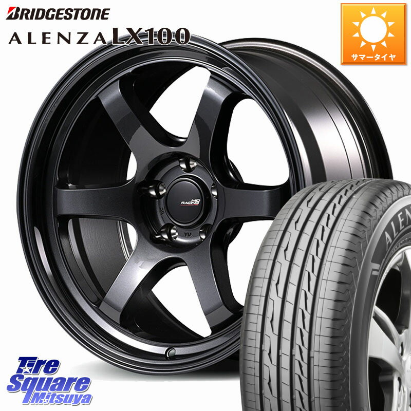 MANARAY MID RACING R06 ホイール 18インチ 18 X 7.5J +50 5穴 114.3 ブリヂストン ALENZA アレンザ LX100 サマータイヤ 235/60R18