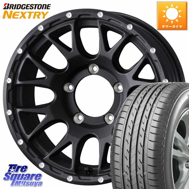 WEDS 【欠品次回11月下旬】 41124 マッドヴァンス MUD VANCE 08 BK ホイール 15インチ 15 X 6.0J(JB74) +0 5穴 139.7 ブリヂストン NEXTRY ネクストリー サマータイヤ 205/70R15