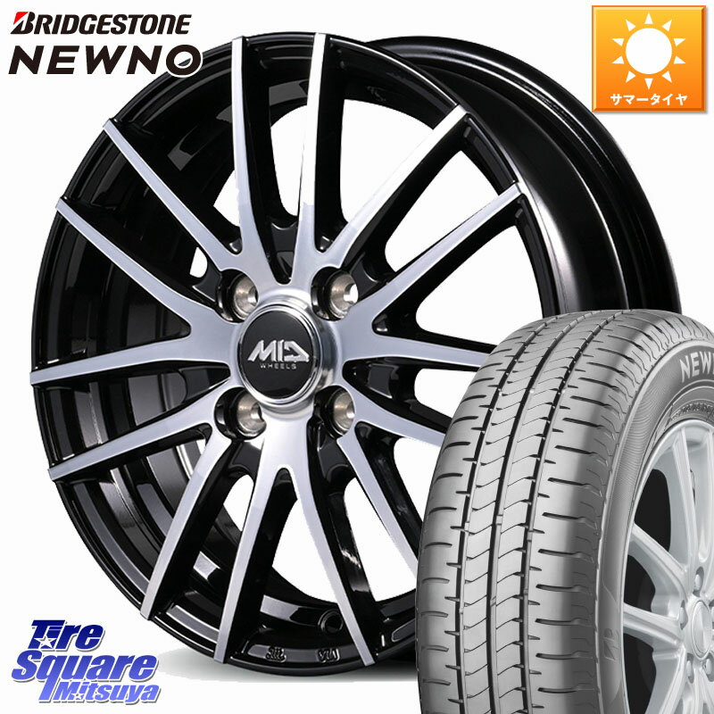 MANARAY MID RX14 ホイール 16インチ 16 X 6.0J +42 4穴 100 ブリヂストン NEWNO ニューノ サマータイヤ 195/45R16 M900系タンク・ルーミー E11ノート ダイハツ トールM900S・M910S スバル ジャスティM900F・M910F