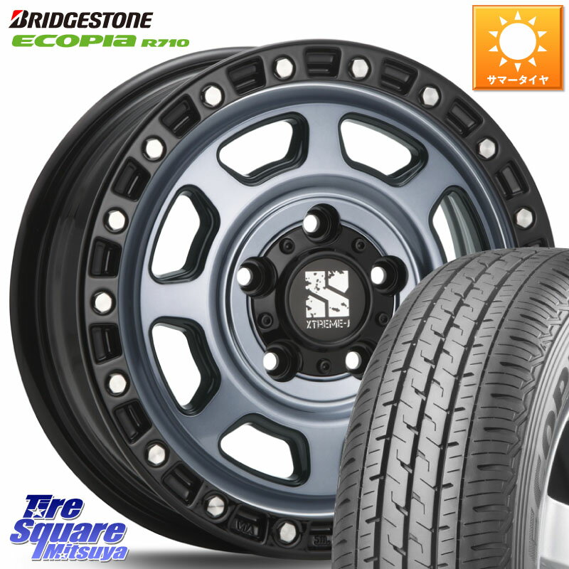 MLJ XJ07 XTREME-J 5H IND エクストリームJ 14インチ 14 X 5.0J +48 5穴 114.3 ブリヂストン ECOPIA R710 サマータイヤ 175/80R14 99*98