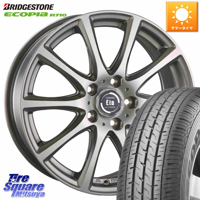 阿部商会 ティラード イータ 13 X 5.0J +45 5穴 114.3 ブリヂストン ECOPIA R710 サマータイヤ 165/80R13 94*93