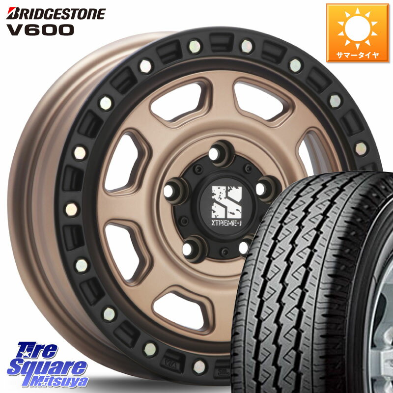 MLJ XJ07 XTREME-J 5H MB エクストリームJ 14インチ 14 X 5.0J +48 5穴 114.3 ブリヂストン V600 サマータイヤ 175/*R14 8PR