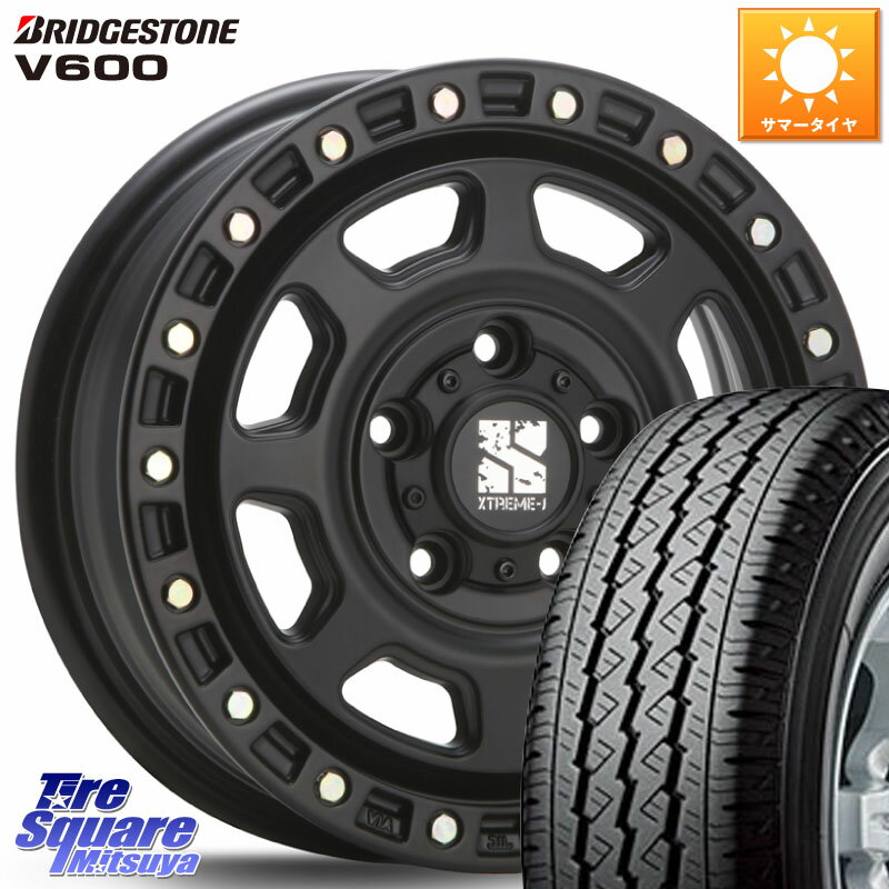 MLJ XJ07 XTREME-J 5H BK エクストリームJ 14インチ 14 X 5.0J +48 5穴 114.3 ブリヂストン V600 サマータイヤ 175/*R14 8PR