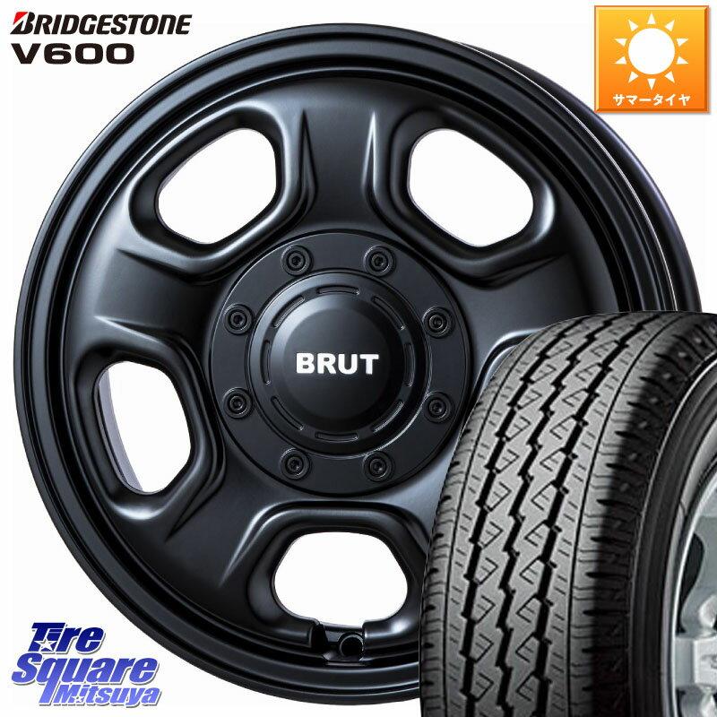 BRUT ブルート BR-33 BR33 ホイール 14インチ 14 X 4.5J +43 5穴 114.3 ブリヂストン V600 サマータイヤ 165/80R14 97*95 S403Mタウンエースバン