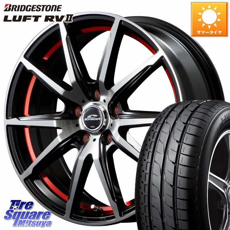 MANARAY MID SCHNEIDER シュナイダー RX02 RED 16インチ 16 X 6.5J +38 5穴 114.3 ブリヂストン LUFT RV2 ルフト サマータイヤ 215/65R16 30系ヴェルファイア 10系カローラクロス 20系アルファード