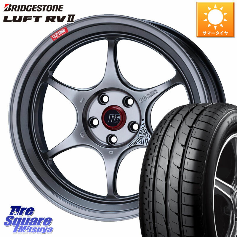 ENKEI エンケイ PerformanceLine PF06 シルバー ホイール 16インチ 16 X 7.0J +45 5穴 100 ブリヂストン LUFT RV2 ルフト サマータイヤ 205/60R16