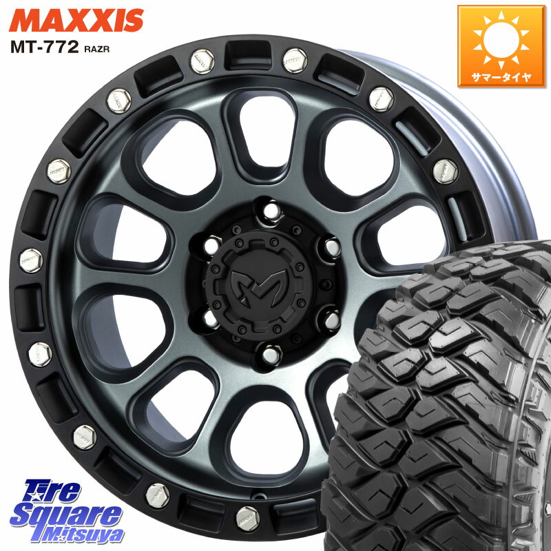 MKW M204 ブラックキャット インセット-12 17インチ (US MODEL) 17 X 9.0J +0 6穴 139.7 MAXXIS マキシス MT-772 RAZR 265/70R17