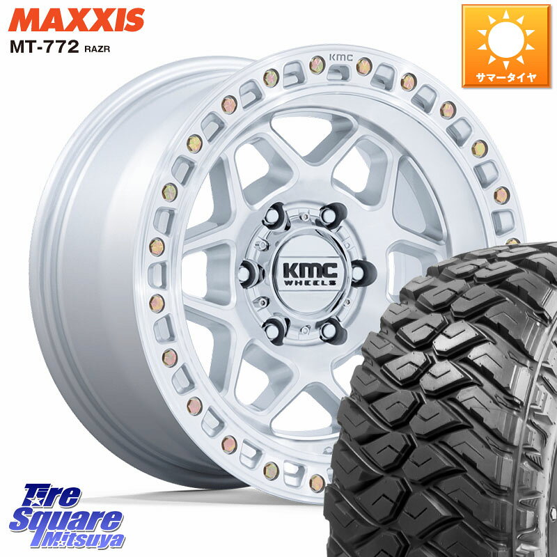 KMC KM553 TORX ホイール 17インチ 17 X 8.5J +25 6穴 139.7 MAXXIS マキシス MT-772 RAZR 265/70R17