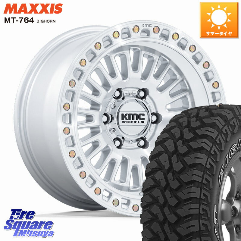 KMC KM554 AZTEC ホイール 17インチ 17 X 8.5J +0 6穴 139.7 MAXXIS MT-764 BIGHORN アウトラインホワイトレター 265/65R17