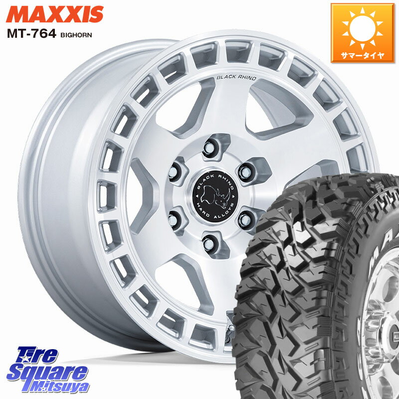 BLACK RHINO BAHARI バハリ ホイール 17インチ 17 X 8.5J +25 6穴 139.7 MAXXIS MT-764 BIGHORN ホワイトレター 265/70R17
