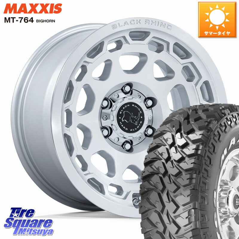 BLACK RHINO CONGO コンゴ ホイール 17インチ 17 X 8.5J +35 6穴 139.7 MAXXIS MT-764 BIGHORN ホワイトレター 265/70R17