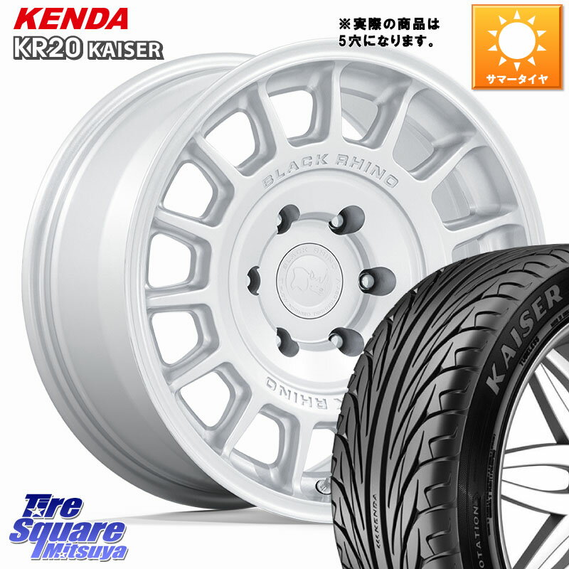 BLACK RHINO VOLL ボル シルバー ホイール 17インチ◇参考画像 17 X 8.0J +38 5穴 114.3 KENDA ケンダ カイザー KR20 サマータイヤ 215/55R17