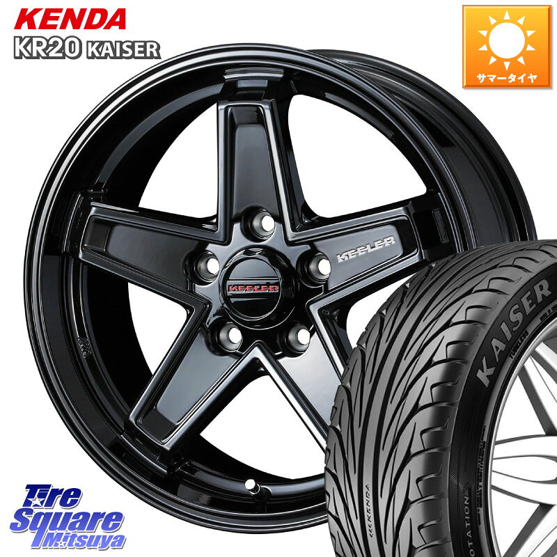 WEDS 【欠品次回12月下旬】 KEELER TACTICS ブラック ホイール 4本 16インチ 16 X 7.0J +38 5穴 114.3 KENDA ケンダ カイザー KR20 サマータイヤ 205/50R16
