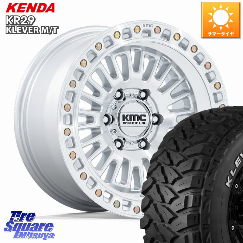 KMC KM554 AZTEC ホイール 17インチ 17 X 8.5J +25 6穴 139.7 KENDA ケンダ KR29 KLEVER MT M/T アウトラインホワイトレター サマータイヤ 265/70R17