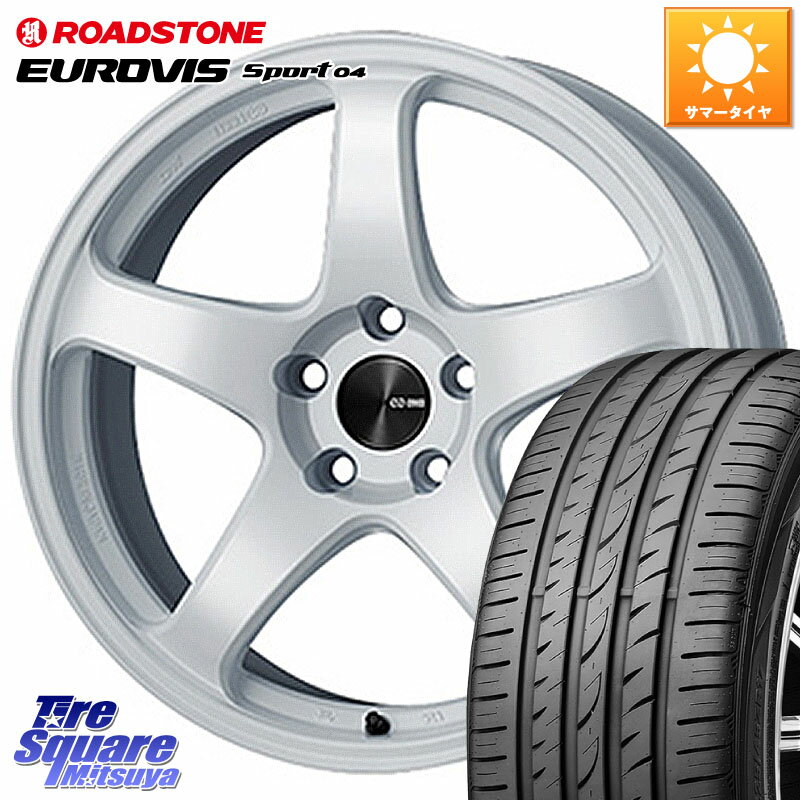ENKEI エンケイ PerformanceLine PF05 WH 17インチ 17 X 7.5J +45 5穴 100 ROADSTONE ロードストーン EUROVIS sport 04 サマータイヤ 215/50R17
