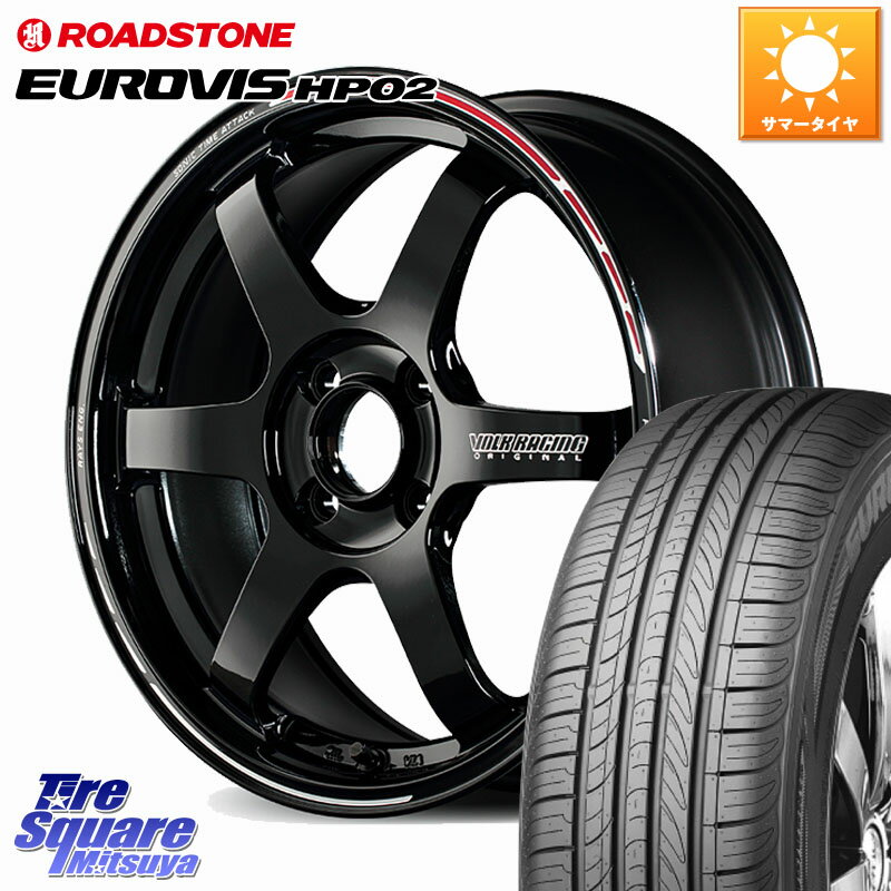 RAYS 【欠品次回2~3月】 TE37 SONIC TIME ATTACK EDITION 鍛造 ホイール 15インチ 15 X 6.0J +43 4穴 100 ROADSTONE ロードストーン EUROVIS HP02 サマータイヤ 195/65R15 E13オーラ