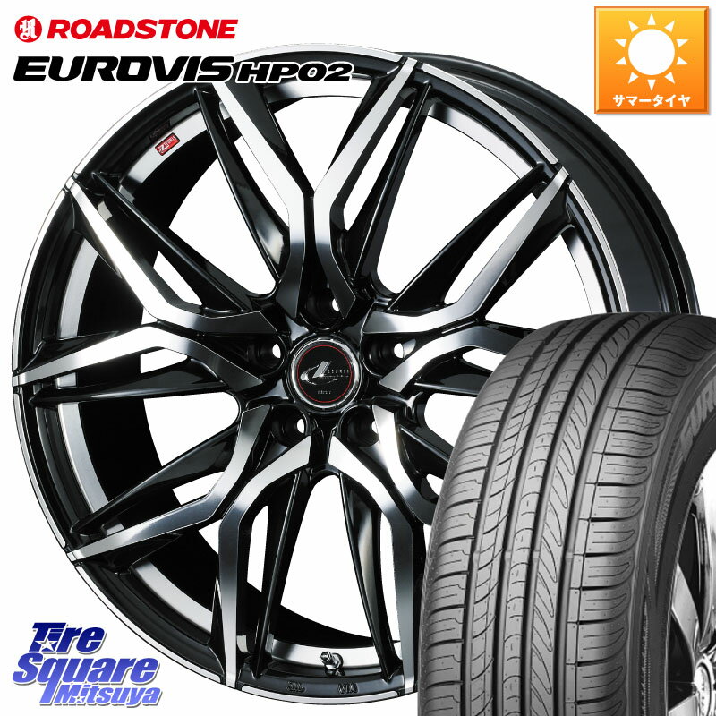 WEDS 41099 レオニス LEONIS LM ホイール 16インチ 16 X 6.5J +42 5穴 100 ROADSTONE ロードストーン EUROVIS HP02 サマータイヤ 195/60R16