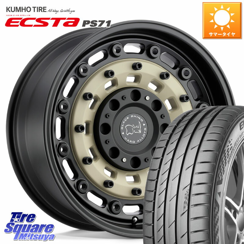 BLACK RHINO ARSENAL SANDBLACK ブラックライノ アーセナル 20インチ 20 X 8.5J +30 5穴 114.3 KUMHO ECSTA PS71 エクスタ サマータイヤ 245/40R20 20系アルファード