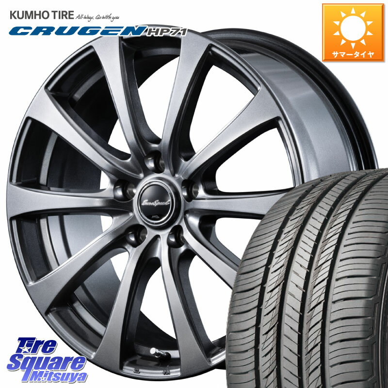 MANARAY MID EuroSpeed G10 在庫● ホイール 17インチ 17 X 7.0J +38 5穴 114.3 KUMHO CRUGEN HP71 クルーゼン サマータイヤ 225/60R17 30系アルファード 30系ヴェルファイア デリカD:5 SL系フォレスター