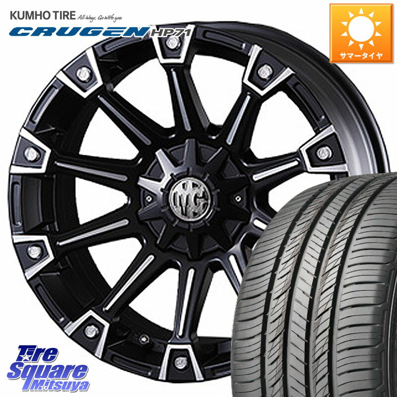 CRIMSON クリムソン MONSTER モンスター ホイール 17インチ 17 X 7.0J(US) +35 5穴 114.3 KUMHO CRUGEN HP71 クルーゼン サマータイヤ 225/60R17
