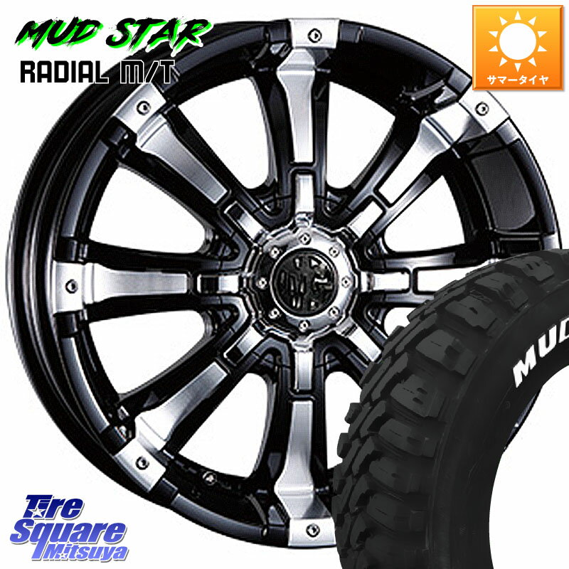 CRIMSON クリムソン BEAST ビースト ホイール 17インチ 17 X 7.0J(US) +35 5穴 114.3 MUDSTAR マッドスターRADIAL MT M/T ホワイトレター 225/60R17