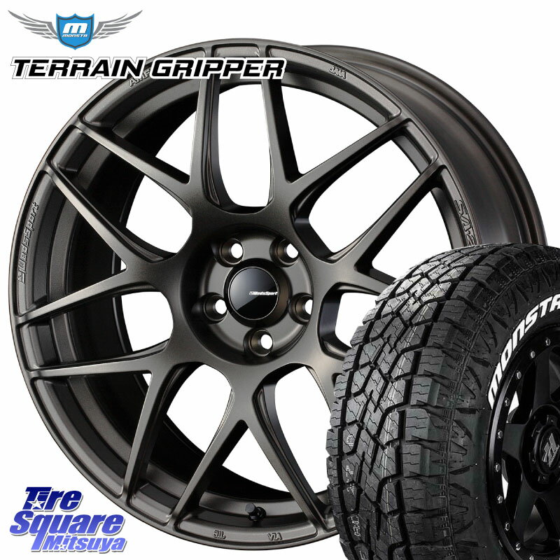 WEDS 74193 SA-27R ウェッズ スポーツ ホイール 18インチ 18 X 7.5J +45 5穴 114.3 MONSTA TIRE TERRAIN GRIPPER ALL TERRAIN ホワイトレター 225/55R18 レヴォーグレイバック SL系フォレスター SK系フォレスター