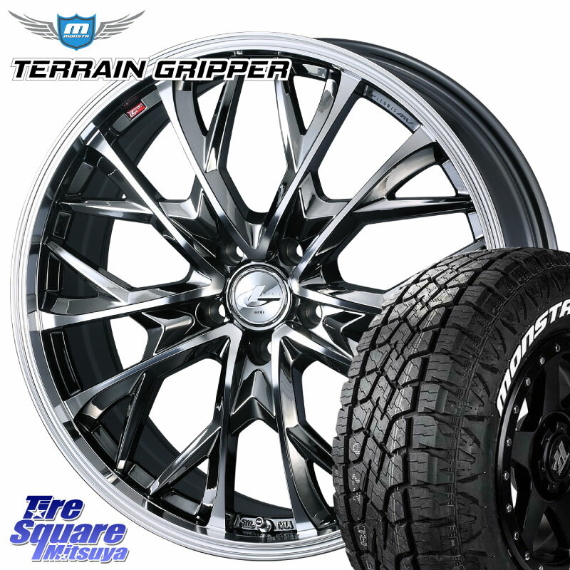 WEDS LEONIS MV レオニス MV BMCMC ホイール 16インチ 16 X 6.5J +47 5穴 114.3 MONSTA TIRE TERRAIN GRIPPER ALL TERRAIN ホワイトレター LT 215/70R16 SK系フォレスター