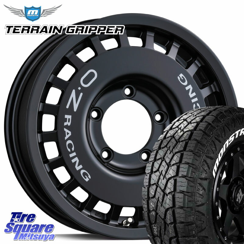 OZ Rally Racing 4x4 ラリーレーシング ジムニーシエラ用 ※インセット-5 ホイール 16インチ 16 X 6.0J +0 5穴 139.7 MONSTA TIRE TERRAIN GRIPPER ALL TERRAIN ホワイトレター 175/80R16 ジムニー専用(要オーバーフェンダー等)