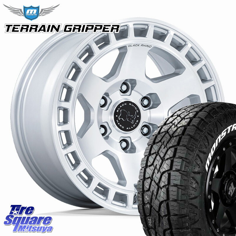 BLACK RHINO BAHARI バハリ ホイール 17インチ 17 X 8.5J +25 6穴 139.7 MONSTA TIRE TERRAIN GRIPPER ALL TERRAIN ホワイトレター 285/70R17