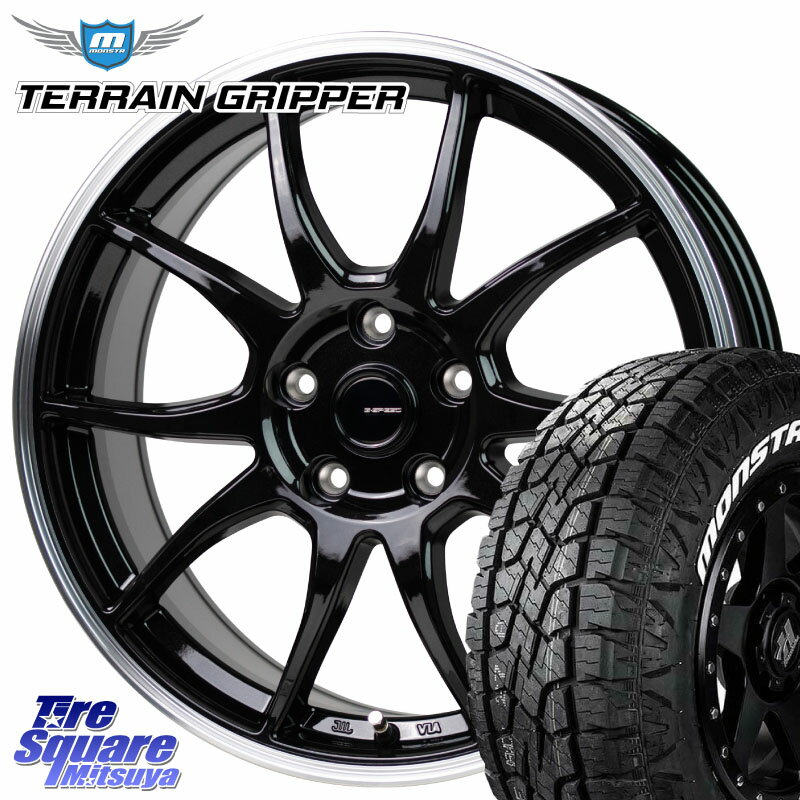 HotStuff G-SPEED P06 P-06 ホイール 18インチ 18 X 7.5J +55 5穴 114.3 MONSTA TIRE TERRAIN GRIPPER ALL TERRAIN ホワイトレター 225/60R18 BT5レガシィアウトバック