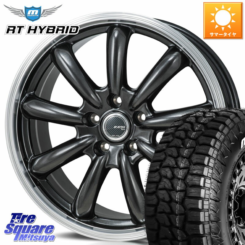 楽天タイヤスクエアミツヤMONZA JP STYLE Bany ホイール 15インチ 15 X 6.0J +43 5穴 114.3 MONSTA TIRE RT HYBRID RT R/T ハイブリット ホワイトレター 195/65R15 C27セレナ
