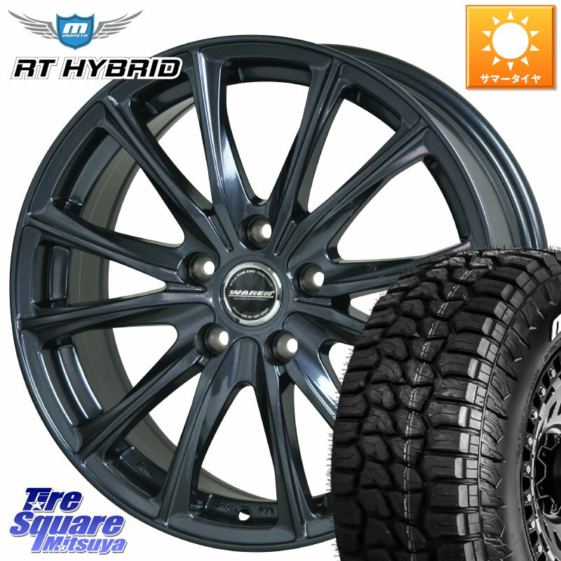 HotStuff WAREN W05 ヴァーレン ホイール15インチ 15 X 6.0J +43 5穴 114.3 MONSTA TIRE RT HYBRID RT R/T ハイブリット ホワイトレター 195/65R15 C27セレナ