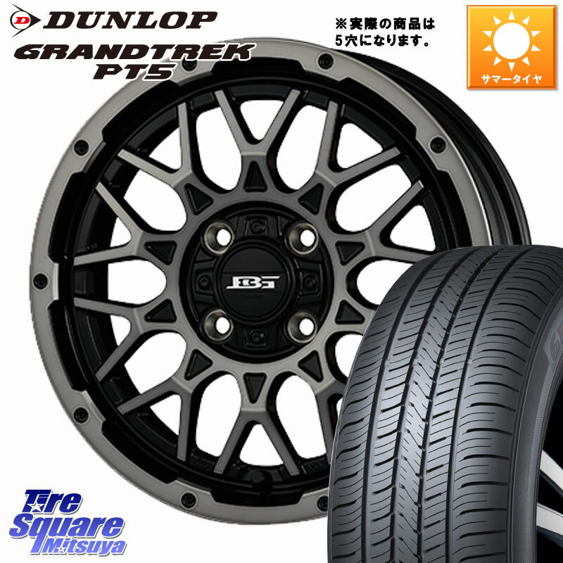 KOSEI BOTTOMGARCIA SHADOWBAHT ホイール 16インチ 16 X 7.0J +38 5穴 114.3 DUNLOP ダンロップ GRANDTREK PT5 グラントレック サマータイヤ 225/70R16 デリカD:5