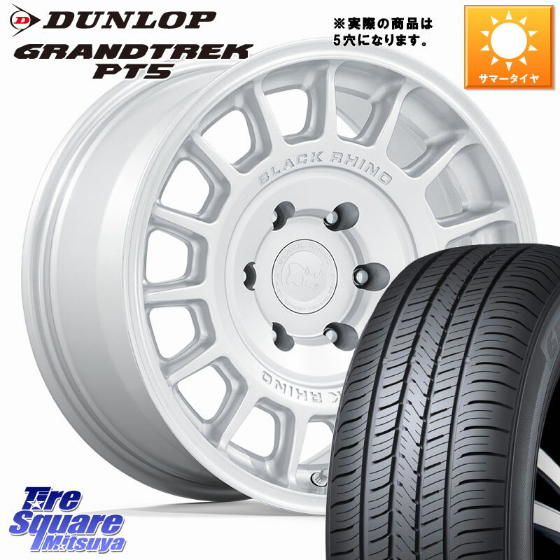 BLACK RHINO VOLL ボル シルバー ホイール 17インチ◇参考画像 17 X 8.0J +38 5穴 114.3 DUNLOP ダンロップ GRANDTREK PT5 グラントレック サマータイヤ 215/60R17 20系アルファード