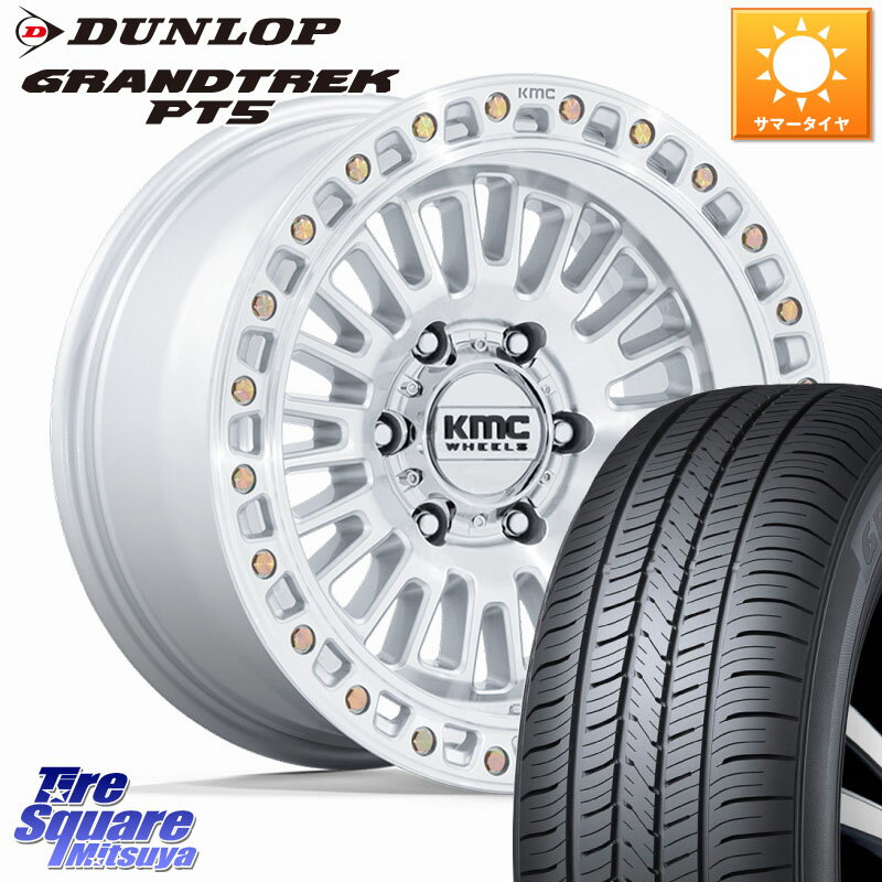 KMC KM554 AZTEC ホイール 17インチ 17 X 8.5J +0 6穴 139.7 DUNLOP ダンロップ GRANDTREK PT5 グラントレック サマータイヤ 265/65R17