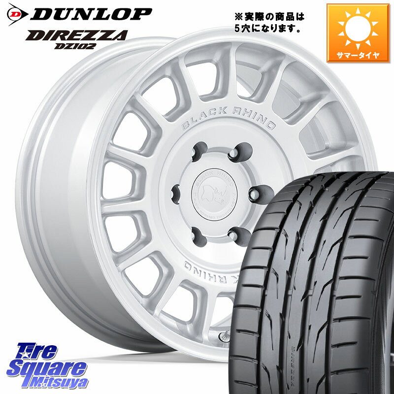 BLACK RHINO VOLL ボル シルバー ホイール 17インチ◇参考画像 17 X 8.0J +38 5穴 114.3 DUNLOP ダンロップ ディレッツァ DZ102 DIREZZA サマータイヤ 225/50R17