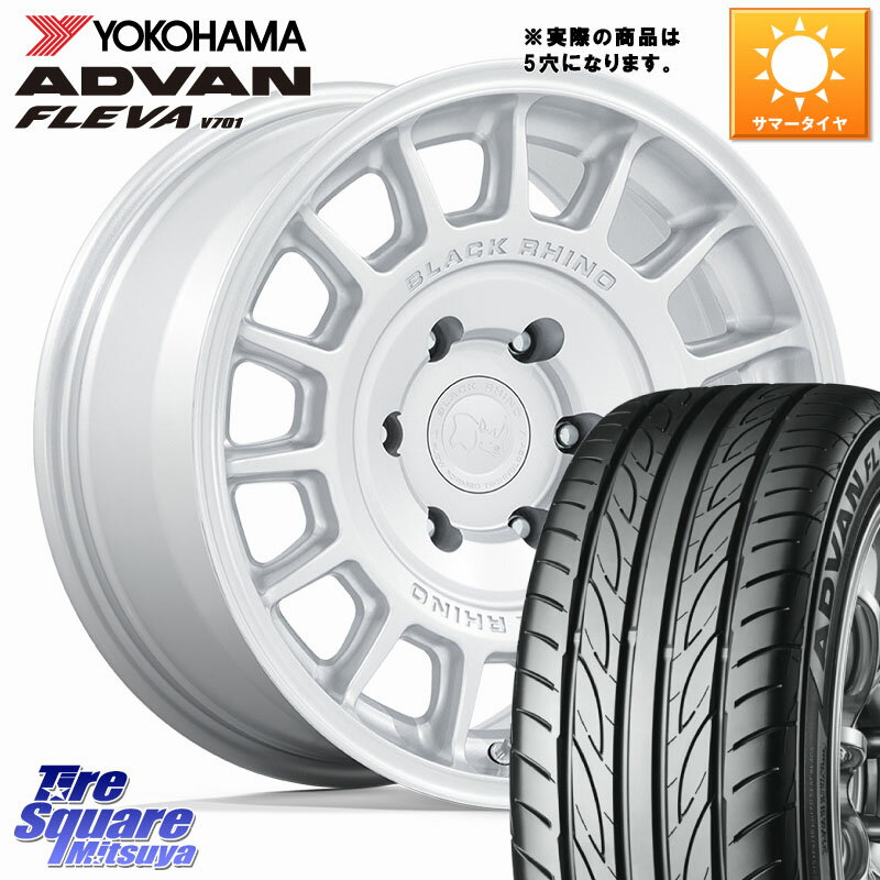 BLACK RHINO VOLL ボル シルバー ホイール 17インチ◇参考画像 17 X 8.0J +38 5穴 114.3 YOKOHAMA R0410 ADVAN FLEVA V701 ヨコハマ 215/55R17