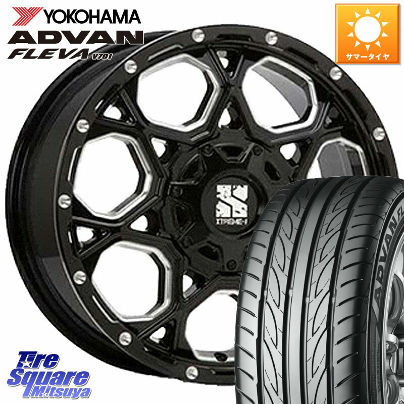 MLJ XJ06 XTREME-J エクストリームJ ホイール 17インチ 17 X 7.0J +50 5穴 114.3 YOKOHAMA R0421 ADVAN FLEVA V701 ヨコハマ 205/55R17 80系ノア ヴォクシー MAZDA3