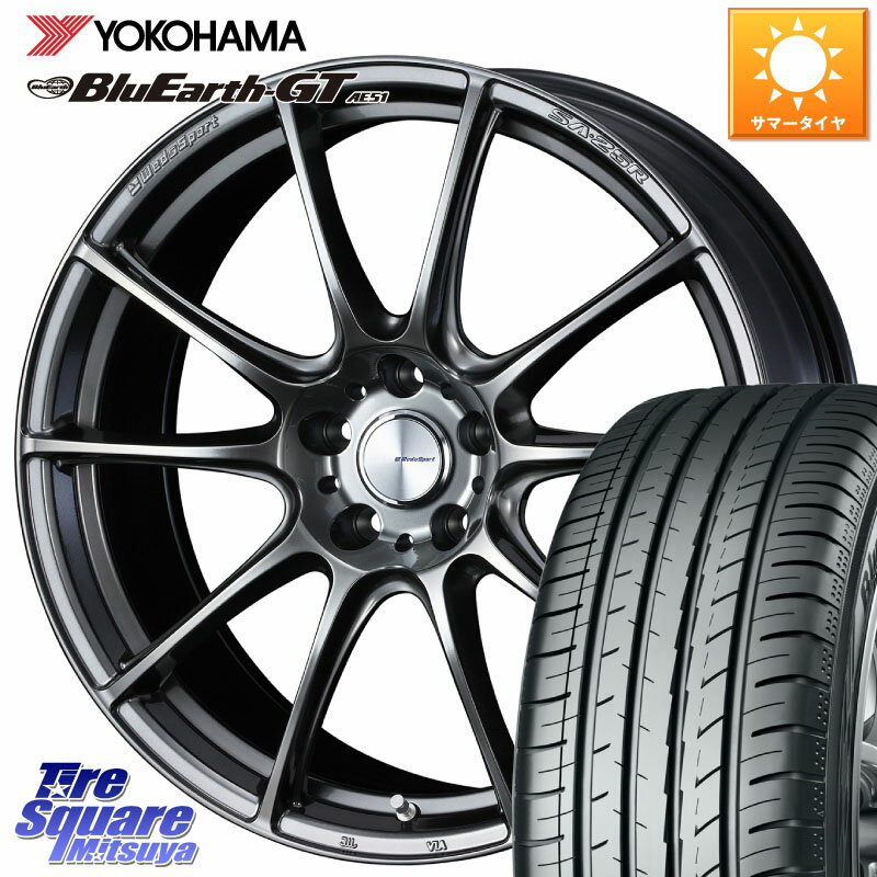 WEDS SA-25R PSB ウェッズ スポーツ ホイール 19インチ 19 X 8.5J(VAB 4POT) +45 5穴 114.3 YOKOHAMA R4580 BluEarth-GT AE51 ヨコハマ 245/35R19 WRX STI アプライドA-C(ブレンボ4POTキャリパー)対応