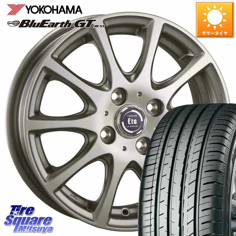 阿部商会 ティラード イータ 16 X 6.0J +42 4穴 100 YOKOHAMA R8129 BluEarth-GT AE51 ヨコハマ 185/55R16 アクア 160系カローラフィールダー ヤリス ロードスター スイフト4穴 130系ヴィッツ スペイド