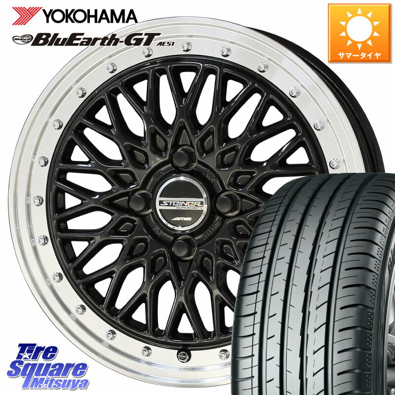 KYOHO 【欠品次回1月末】シュタイナー FTX BK 16インチ 16 X 6.0J +40 4穴 100 YOKOHAMA R4599 BluEarth-GT AE51 ヨコハマ 195/55R16
