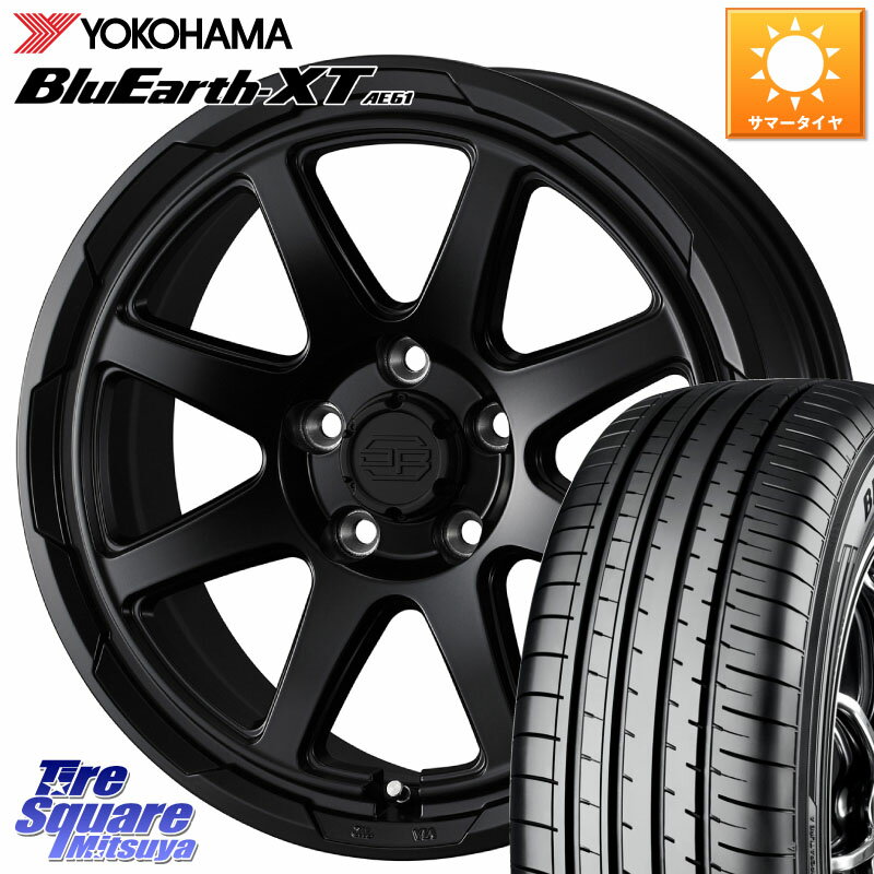 WEDS STADTBERGE BLK ホイール 16インチ 16 X 7.0J +38 5穴 114.3 YOKOHAMA R5766 BluEarth-XT AE61 ヨコハマ 215/70R16 デリカD:5