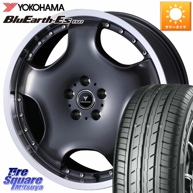 WEDS NOVARIS ASSETE D1 ホイール 18インチ 18 X 8.0J +42 5穴 114.3 YOKOHAMA R2475 BluEarth-Es ES32 ヨコハマ 235/40R18