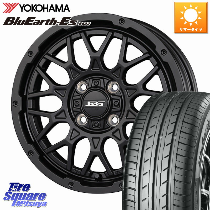 KOSEI BOTTOMGARCIA SHADOWBAHT ホイール 14インチ 14 X 4.5J +45 4穴 100 YOKOHAMA R6257 BluEarth-Es ES32 ヨコハマ 165/55R14 ハイゼット アゲトラCustom車用※軽自動車専用ホイール※