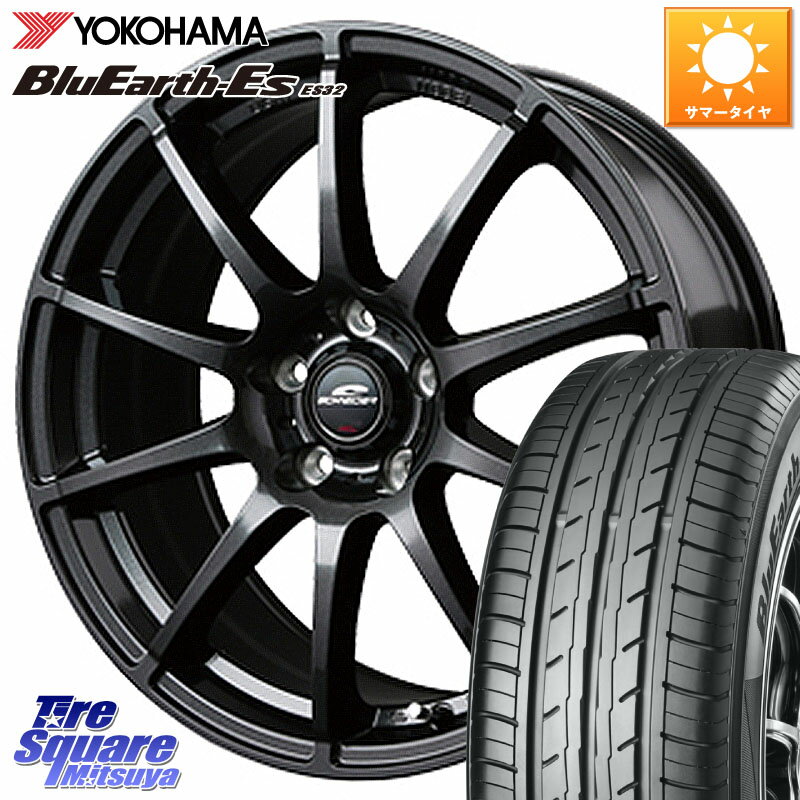MANARAY MID SCHNEIDER StaG スタッグ ガンメタ ホイール 16インチ 16 X 6.5J +48 5穴 114.3 YOKOHAMA R2467 BluEarth-Es ES32 ヨコハマ 215/60R16 WR-V CX-3 RC系オデッセイ前期