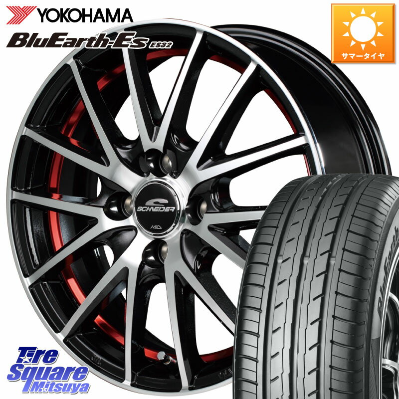 MANARAY MID SCHNEIDER シュナイダー RX27 RX-27 ホイール 4本 15インチ 15 X 5.5J +43 4穴 100 YOKOHAMA R6279 BluEarth-Es ES32 ヨコハマ 175/65R15 アクア 160系カローラフィールダー GR・GS系フィット クロスビー スイフト4穴 130系ヴィッツ スペイド