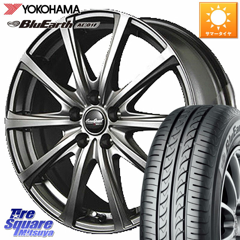 MANARAY MID EuroSpeed ユーロスピード V25 ホイール 15インチ 15 X 6.0J +45 5穴 114.3 YOKOHAMA F8320 BluEarth AE01F ヨコハマ 195/65R15 C27セレナ